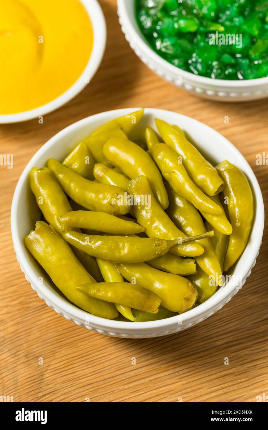 Pickled Spicy Chicago Sport Peppers in a Jar Stock Photo - Alamy