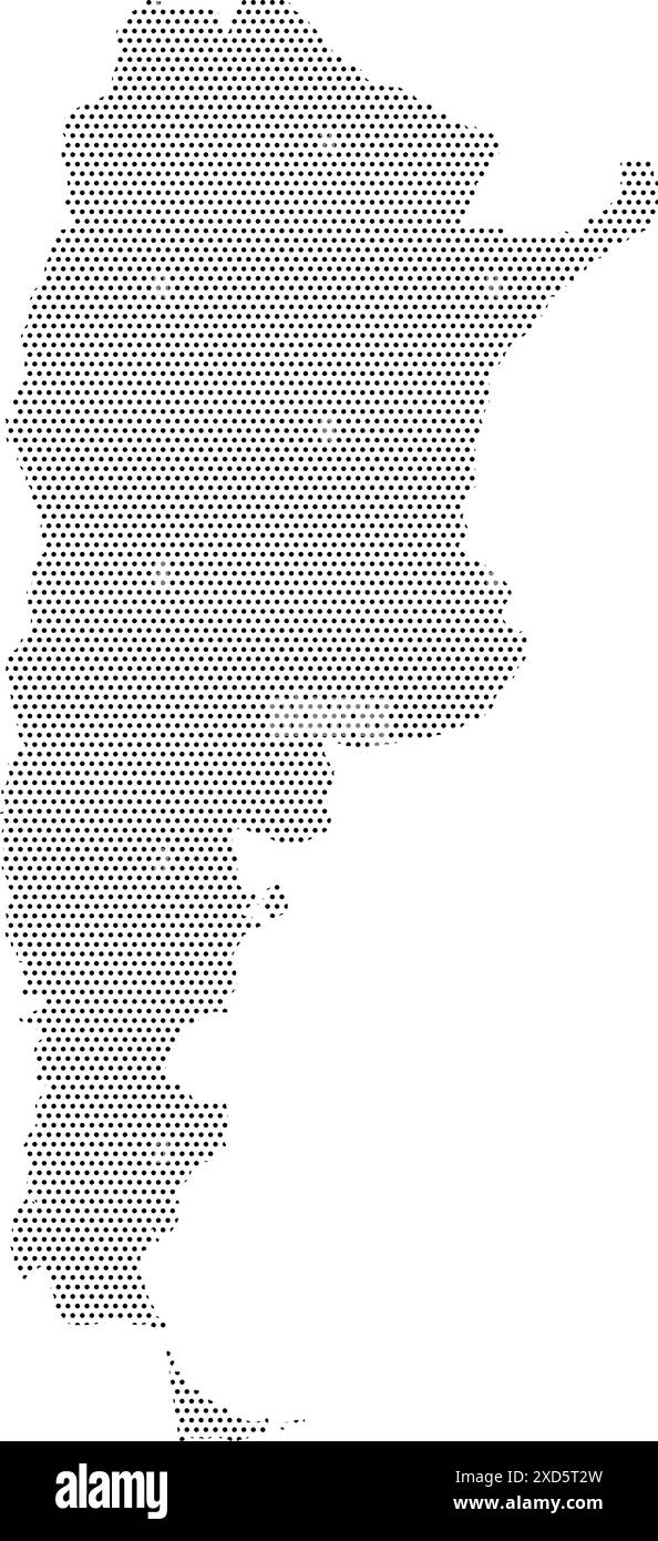 Argentina map with dotted pattern vector illustration Stock Vector