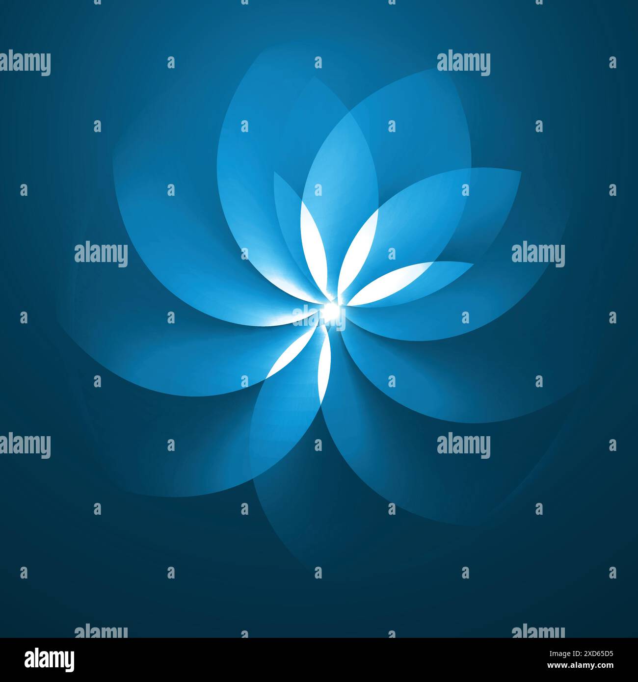 blue background with abstract flower Stock Vector Image & Art - Alamy