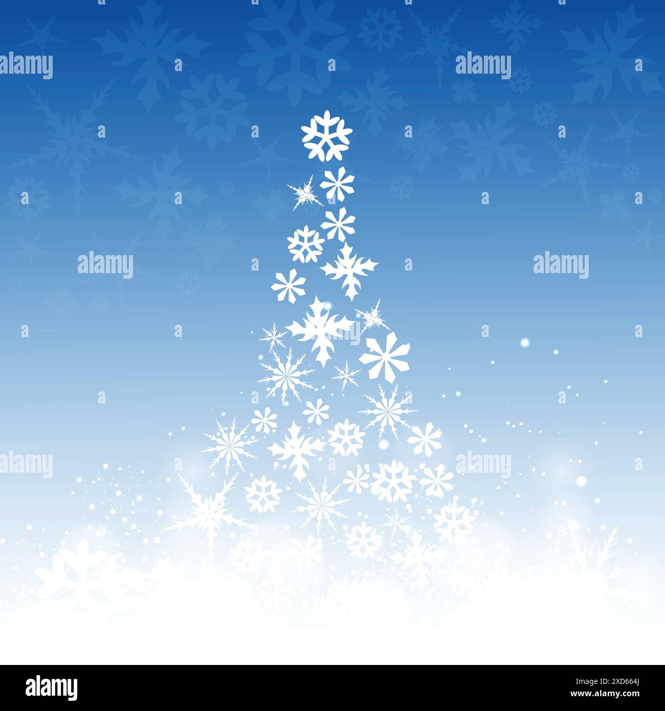 christmas tree made with snowflakes Stock Vector Image & Art - Alamy