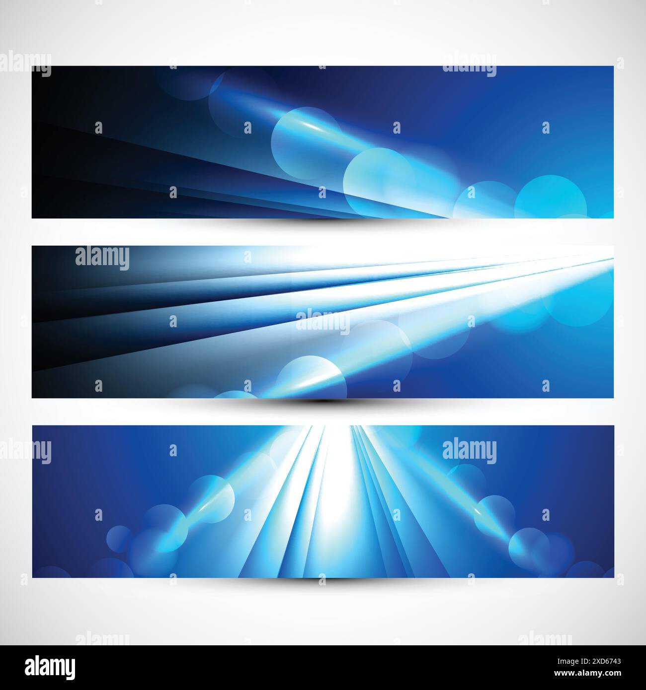 abstract wavy shiny headers vector design illustration Stock Vector