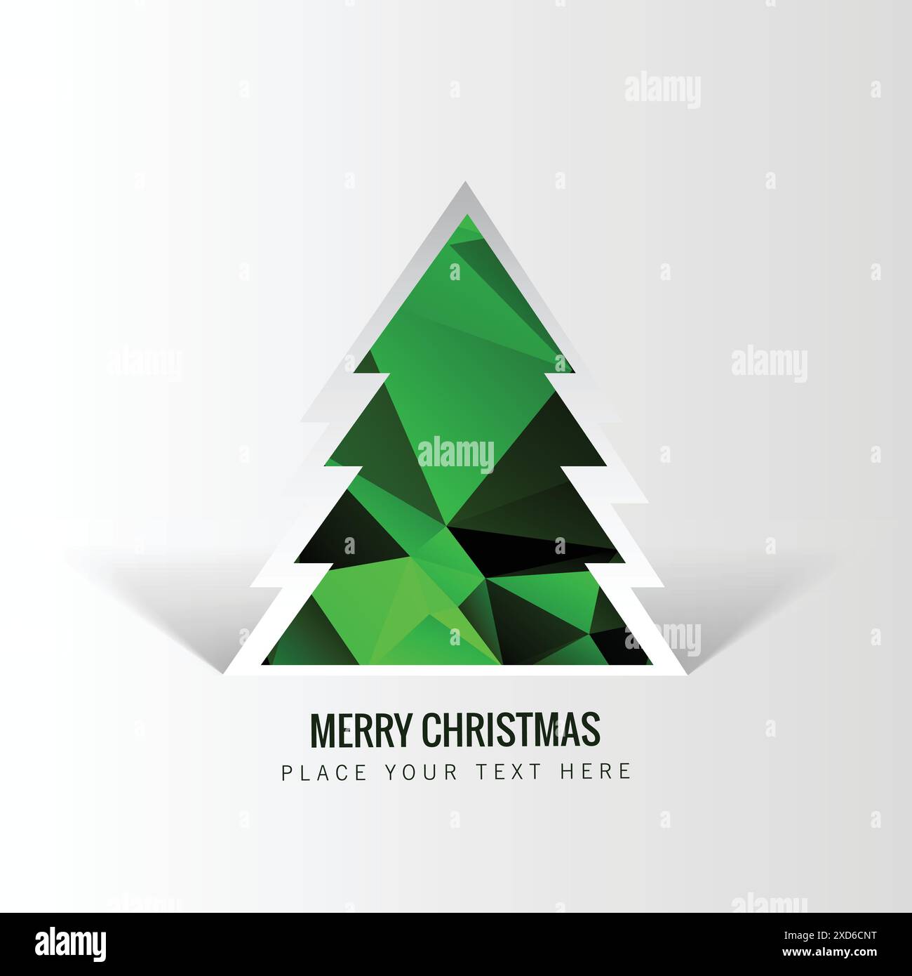 geometric christmas tree green tones Stock Vector Image & Art - Alamy