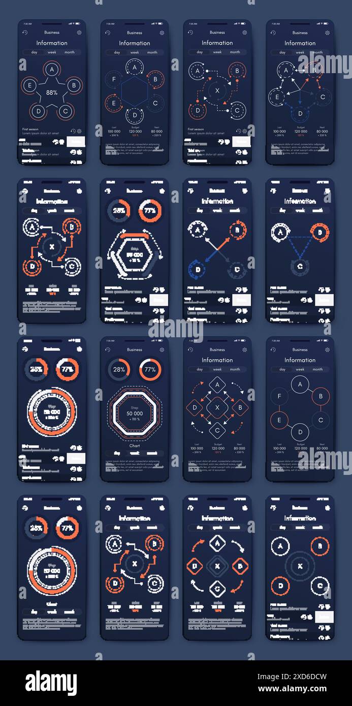 Vector graphics infographics with mobile phone. Template for creating ...