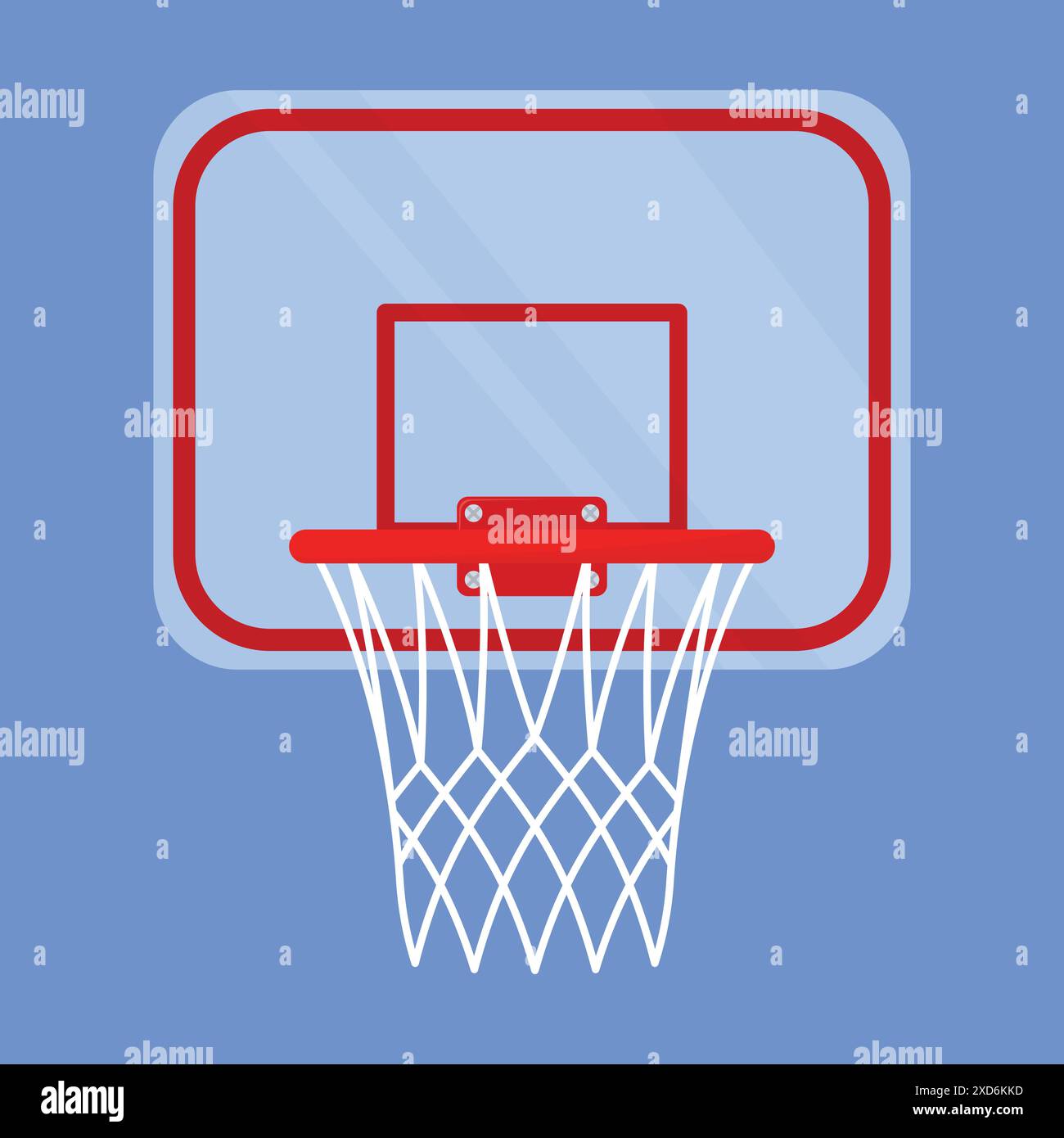 basketball hoop vector icon. Basketball game hoop net illustration. Basketball Hoop goal net. Stock Vector