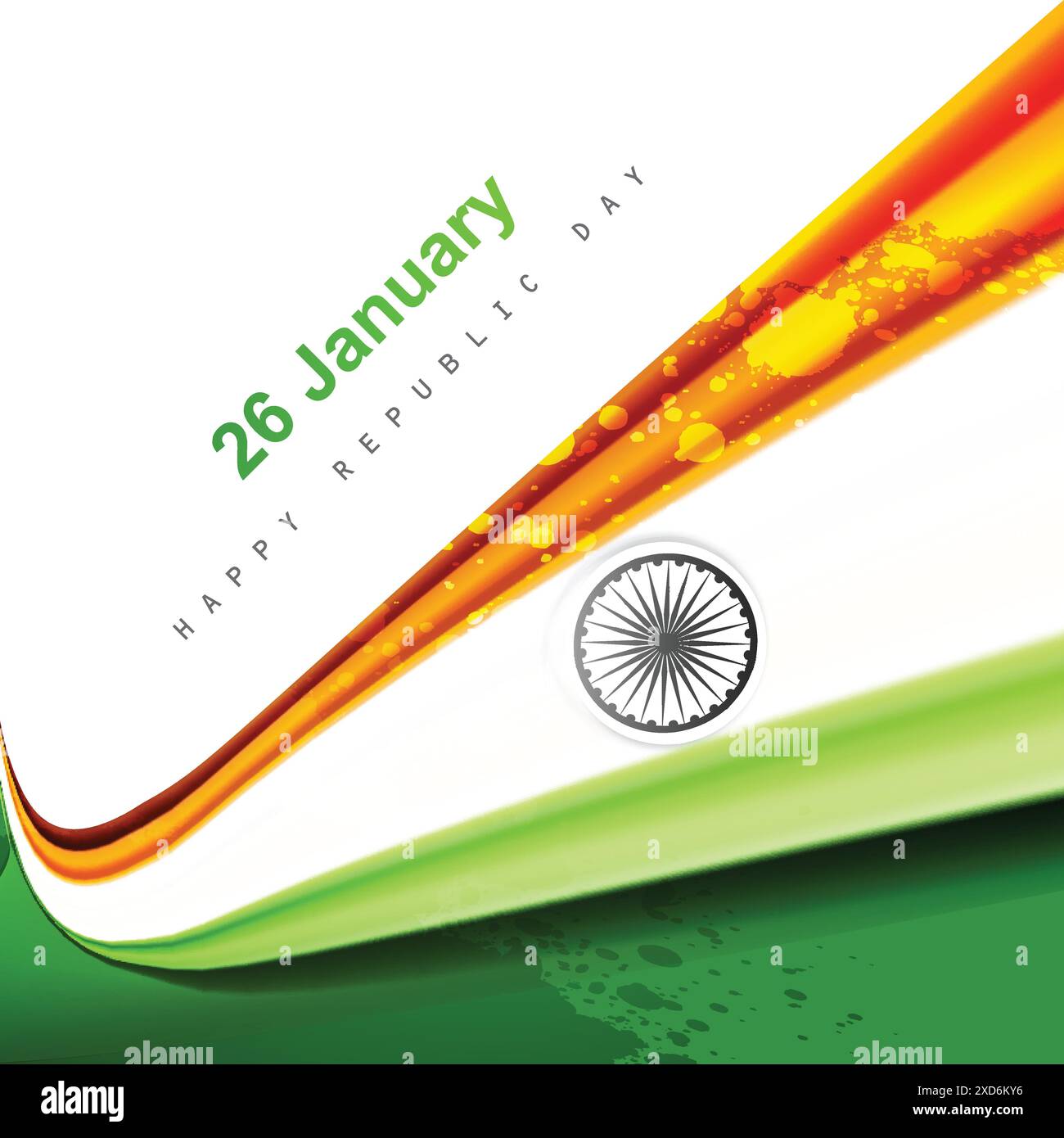 grungy indian flag tricolor card Stock Vector Image & Art - Alamy