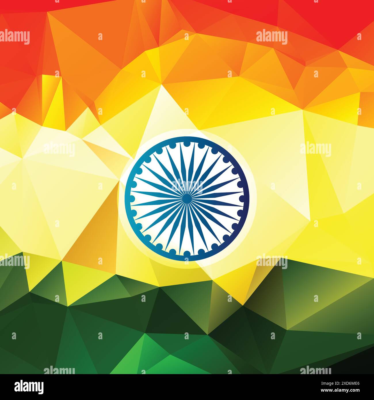 shiny indian flag polygonal design Stock Vector Image & Art - Alamy