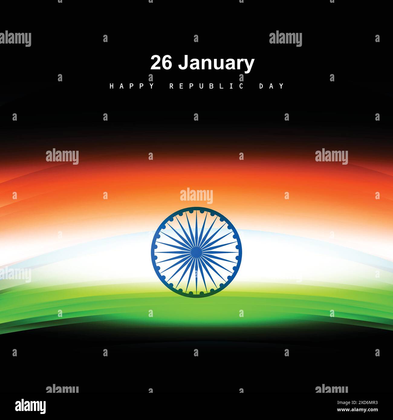 tricolor shiny indian flag card Stock Vector Image & Art - Alamy