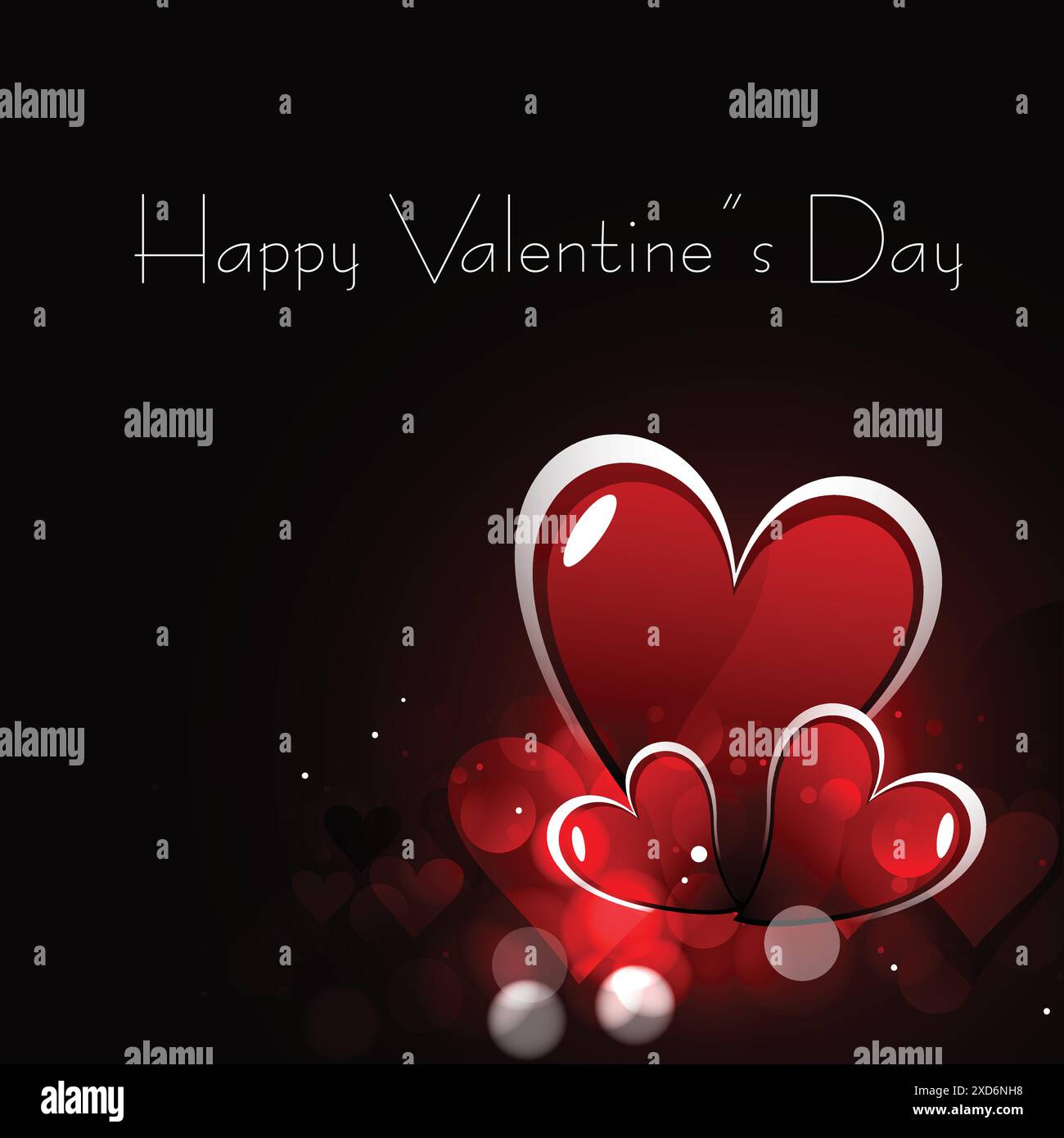 Beautiful valentines day golden hearts Stock Vector Images - Alamy