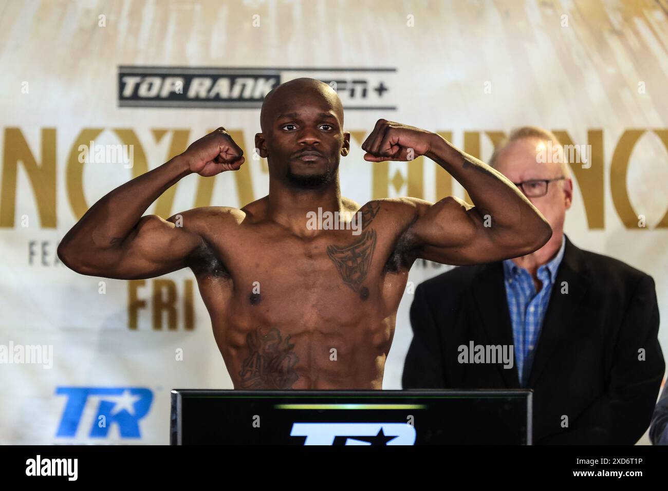 June 20, 2024 Middleweight Troy Isley poses during weighins inside