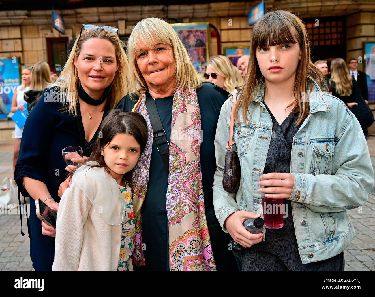 LONDON, UK. 20th June, 2024. Linda Robson and her family attends 'Mrs. Doubtfire: The Musical' 1st 'Nanniversary' Performance at Shaftesbury Theatre, London, UK. Credit: See Li/Picture Capital/Alamy Live News Stock Photo