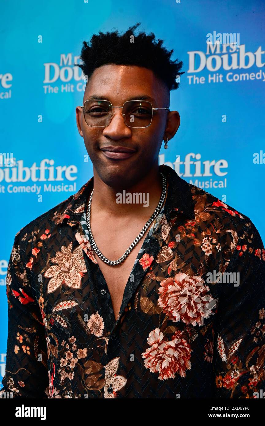 LONDON, UK. 20th June, 2024. Matthew Morrison attends 'Mrs. Doubtfire: The Musical' 1st 'Nanniversary' Performance at Shaftesbury Theatre, London, UK. Credit: See Li/Picture Capital/Alamy Live News Stock Photo