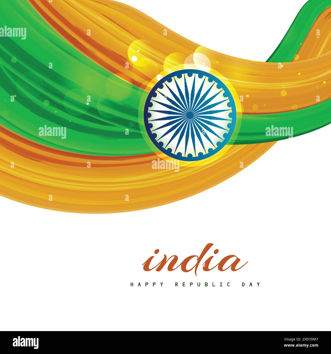 shiny wavy indian flag vector design illustration Stock Vector Image ...