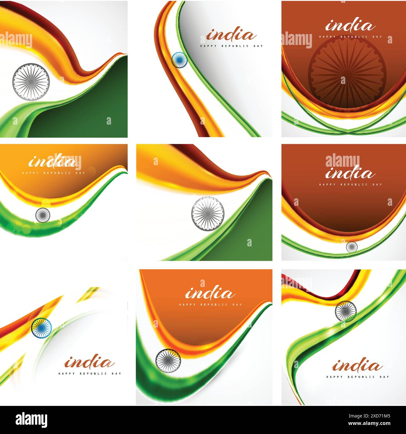 set indian flag backgrounds Stock Vector Image & Art - Alamy
