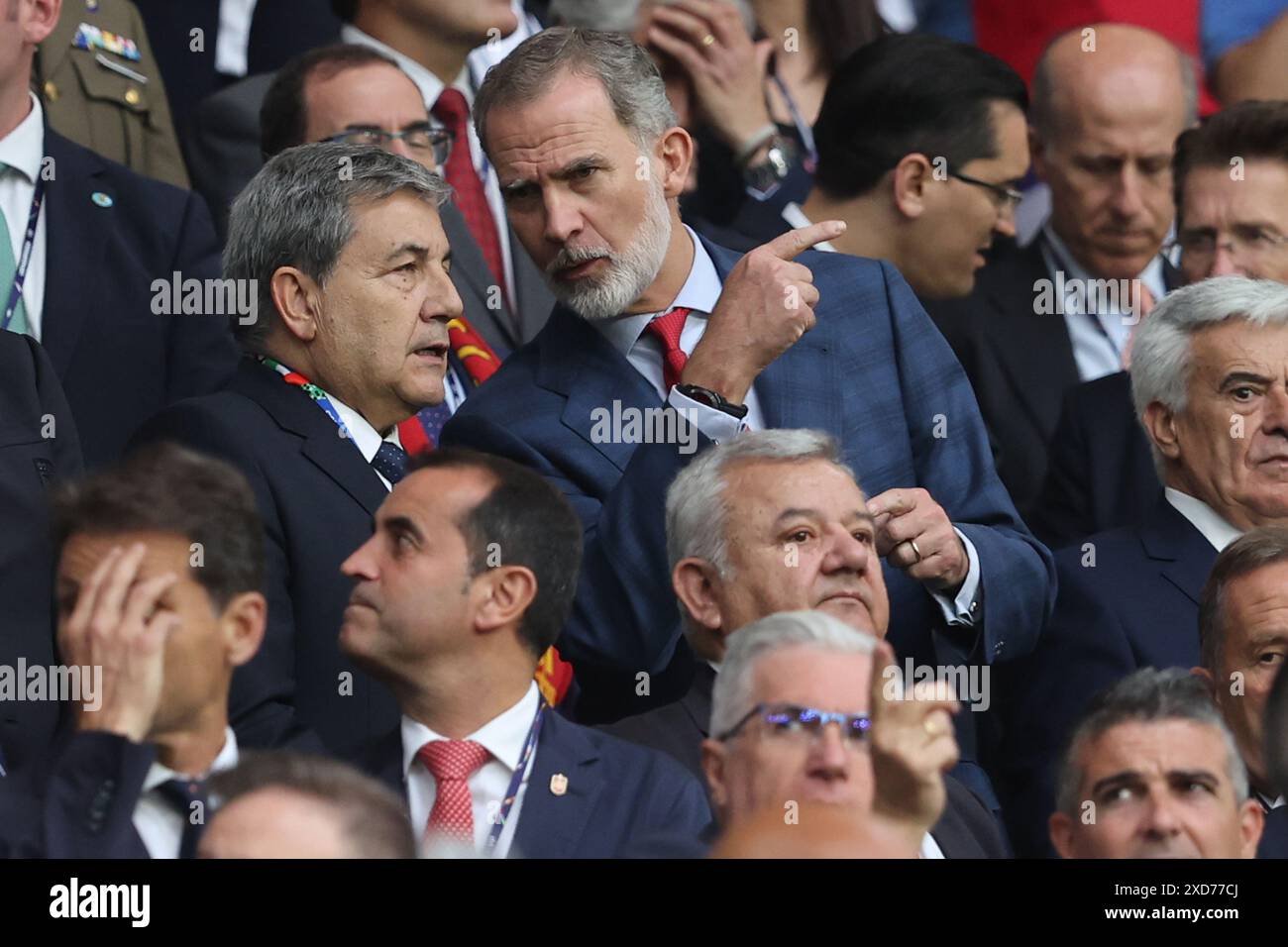 Gelsenkirchen, Germany 20.06.2024 King of Spain Filippo VI on the