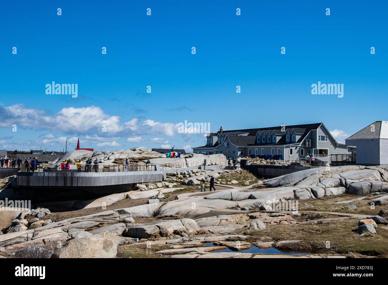 Viewing platform at Peggy's Cove, Nova Scotia, Canada Stock Photo Alamy