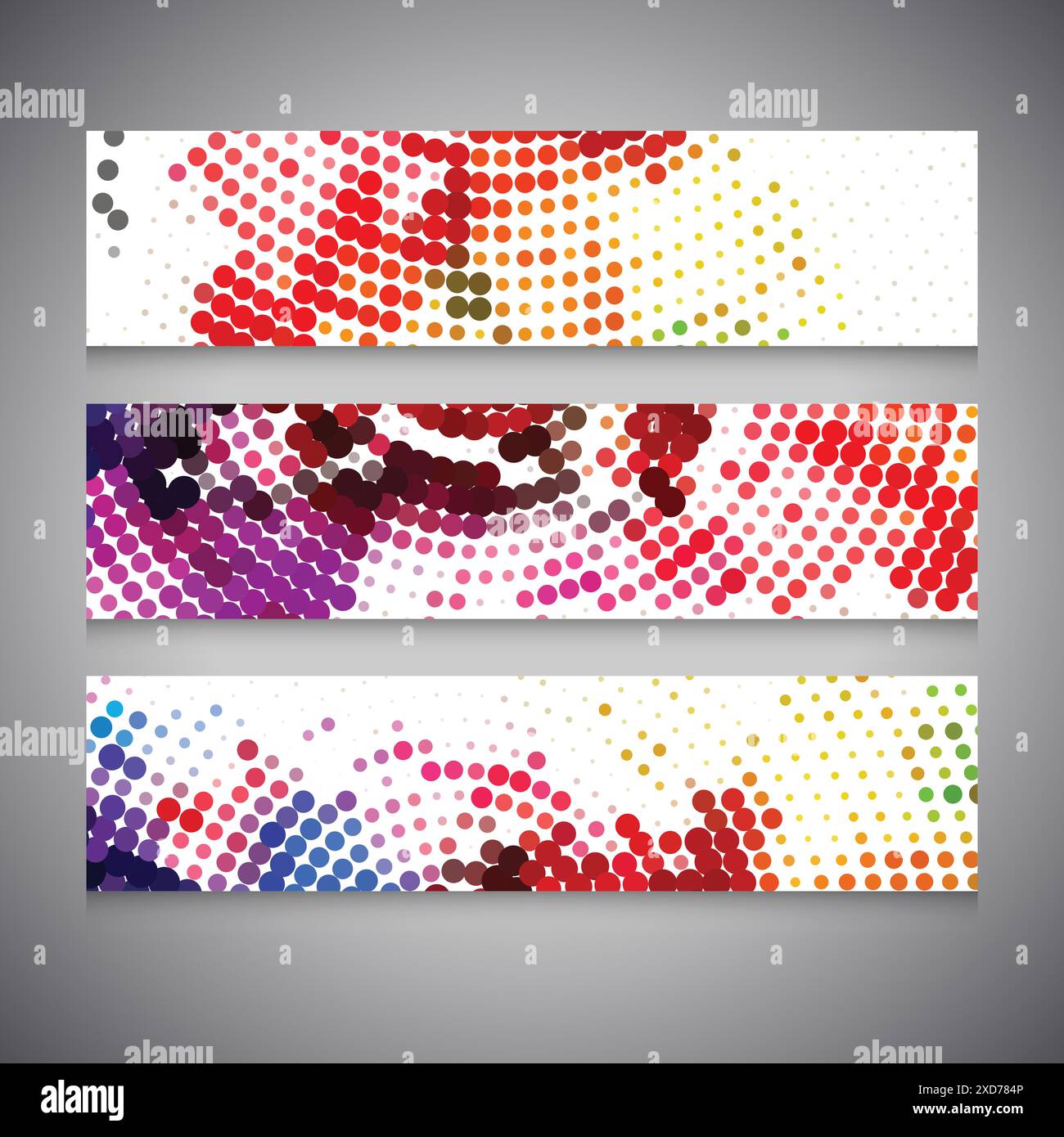 banners with colorful dots vector design illustration Stock Vector ...