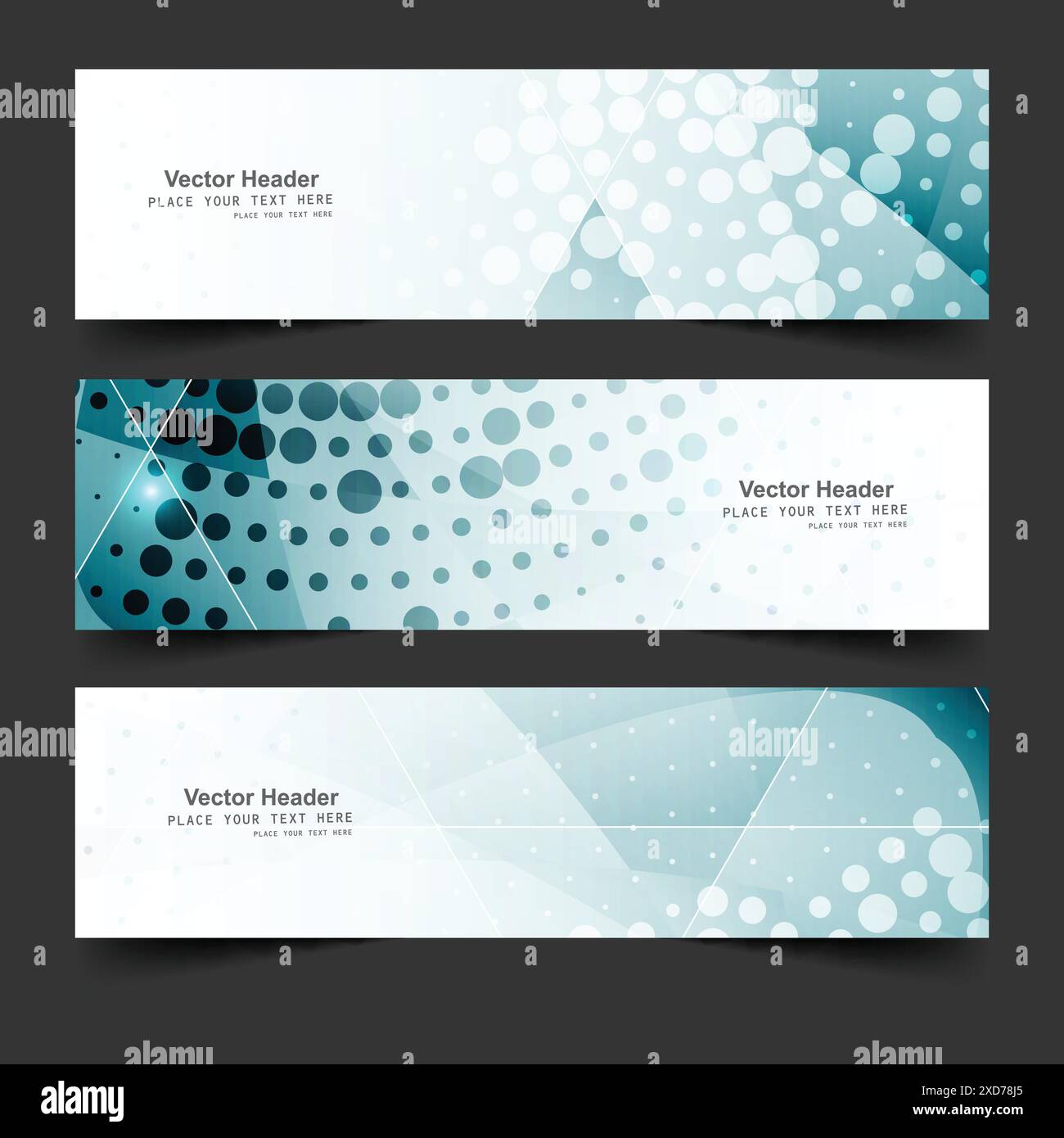 banners collection with abstract shapes Stock Vector
