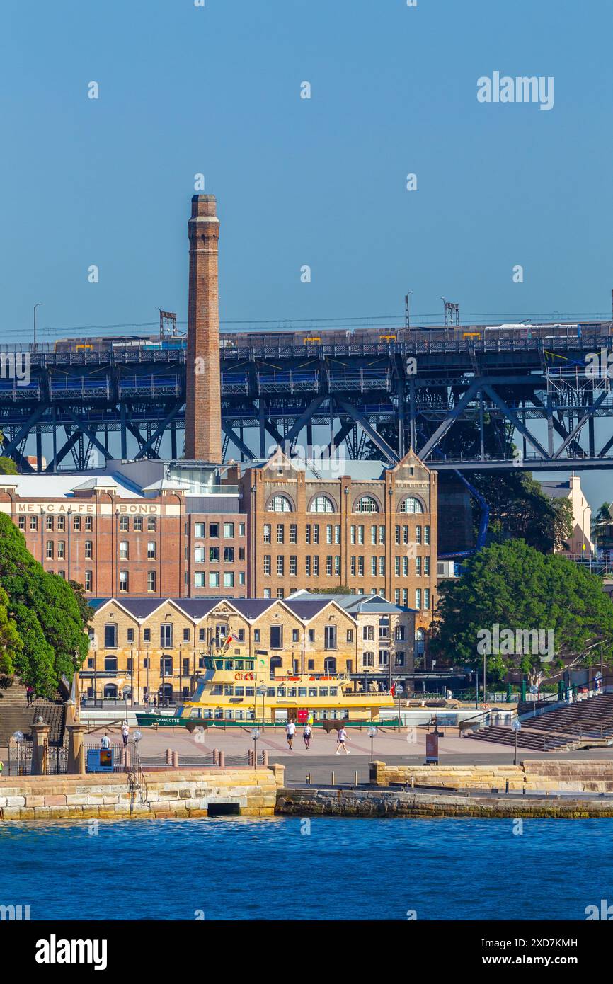 Across The Rocks The history-filled suburb of The Rocks in Sydney, NSW, Australia, seen ...