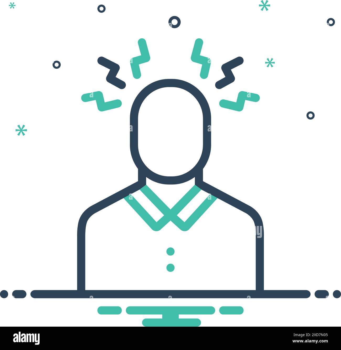 Icon for depression,alone Stock Vector