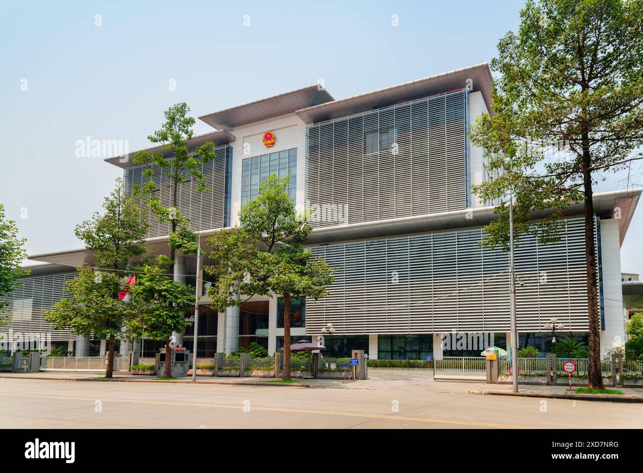 Hanoi, Vietnam - April 19, 2019: Scenic view of Office of the National Assembly of Vietnam. Hanoi is a popular tourist destination of Asia. Stock Photo