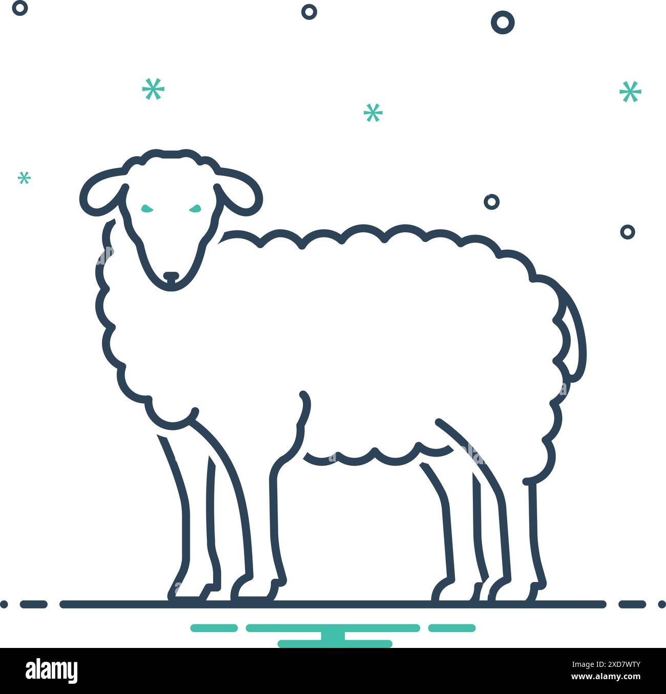 Horned ewe Stock Vector Images - Alamy