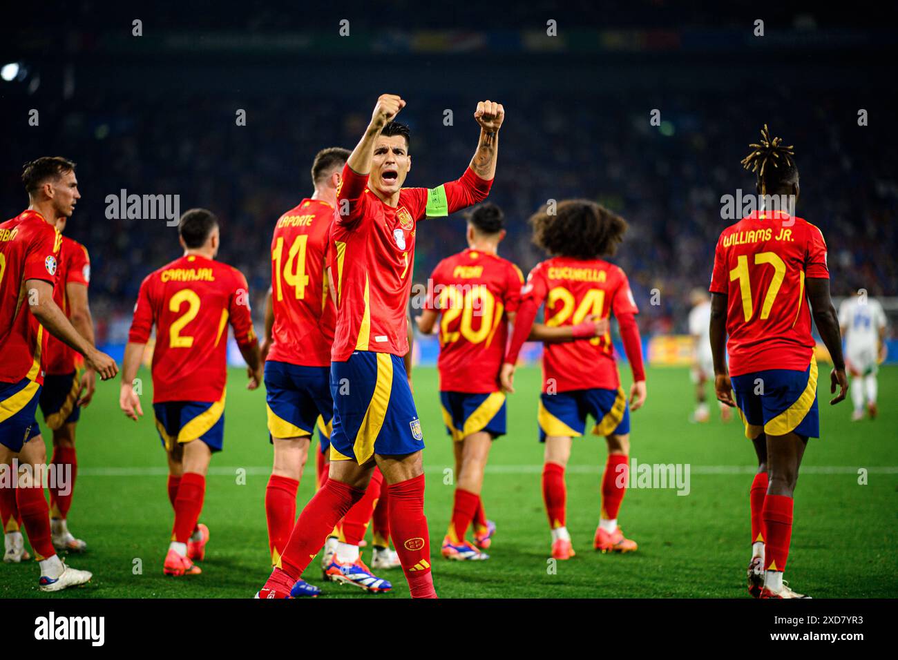 GELSENKIRCHEN, GERMANY 20 JUNE, 2024 Alvaro Morata, The football