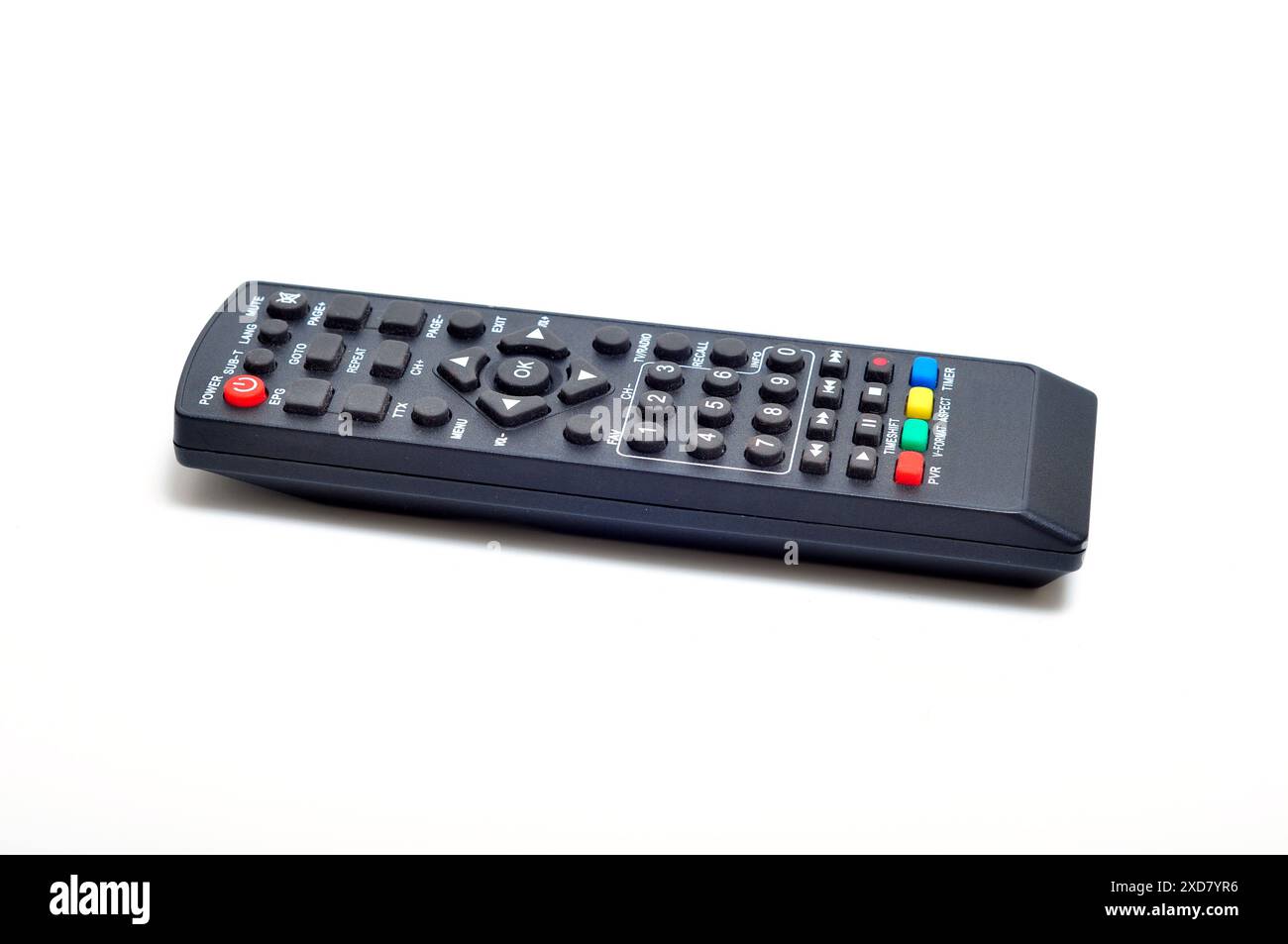 Digital television remote isolated on white background Stock Photo - Alamy