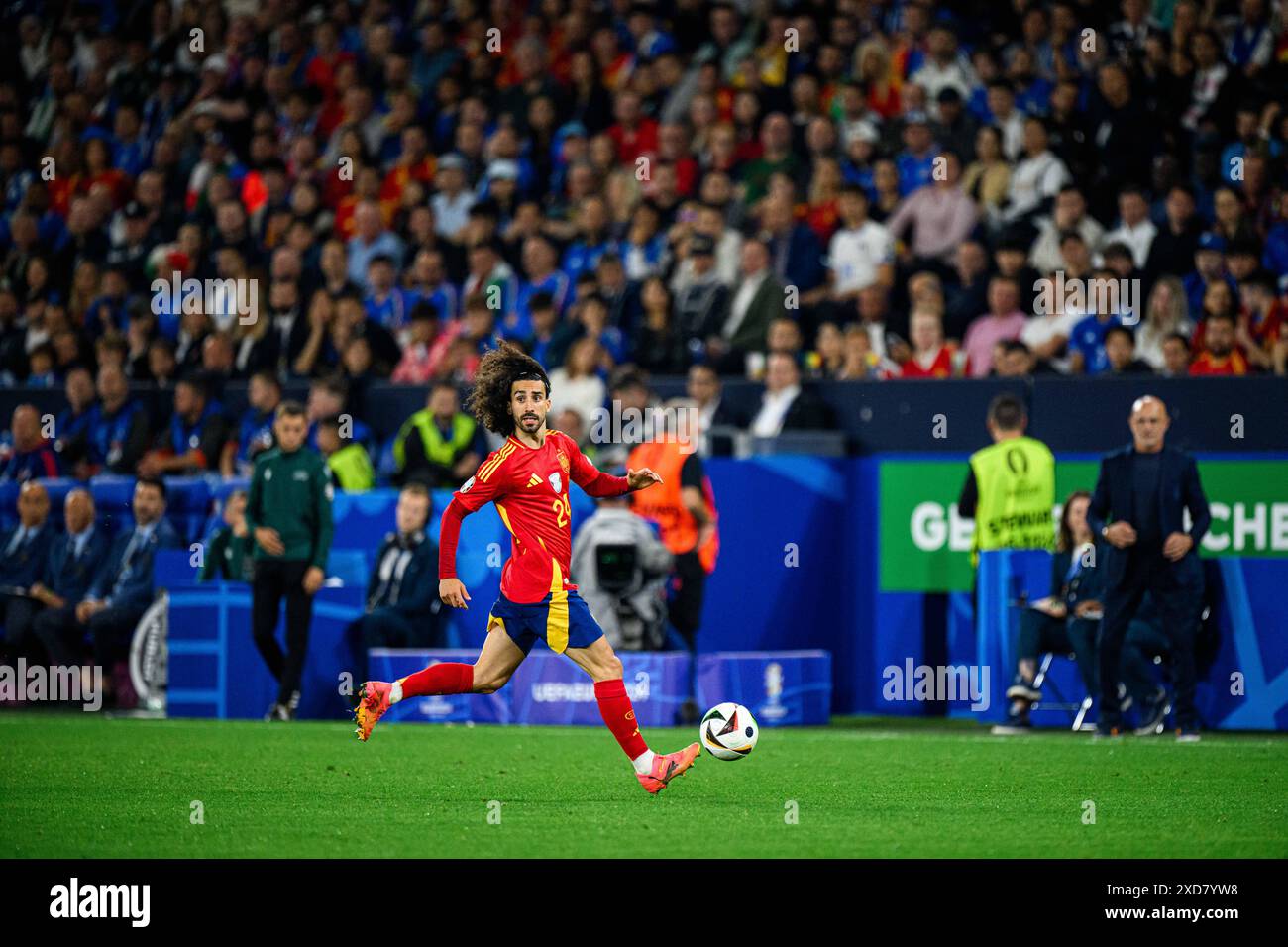 GELSENKIRCHEN, GERMANY 20 JUNE, 2024 Marc Cucurella, The football
