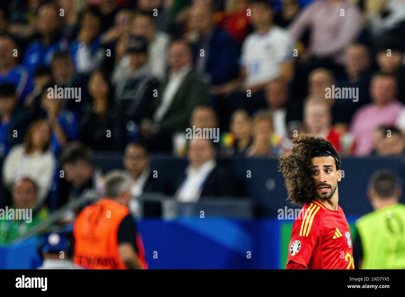 GELSENKIRCHEN, GERMANY 20 JUNE, 2024 Marc Cucurella, The football
