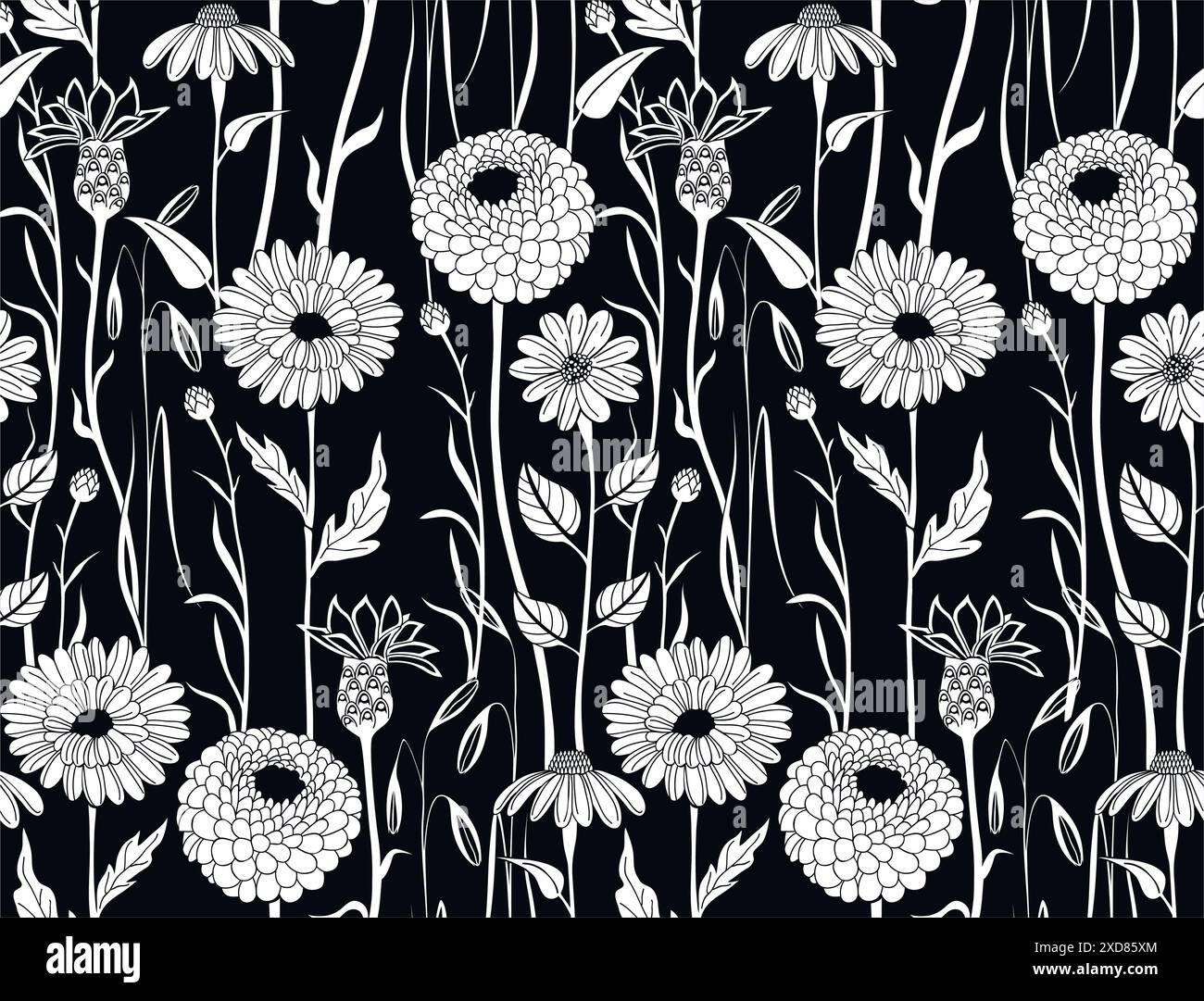 Floral seamless background Stock Vector