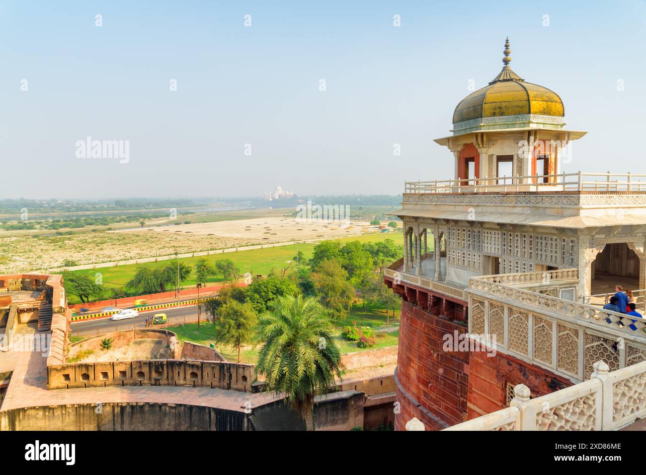 Gorgeous view of the Musamman Burj in the Agra Fort, India. The Taj ...