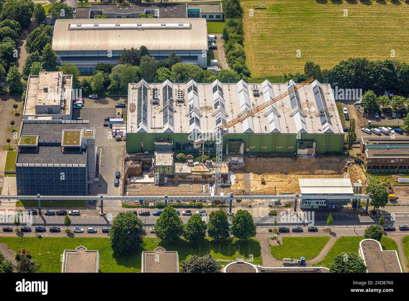 Luftbild, Technische Universität Dortmund Campus Nord, Technologiezentrum Dortmund Emil-Figge-Straße, Wissenschaftscampus und Technologiecampus, Autob Stock Photo