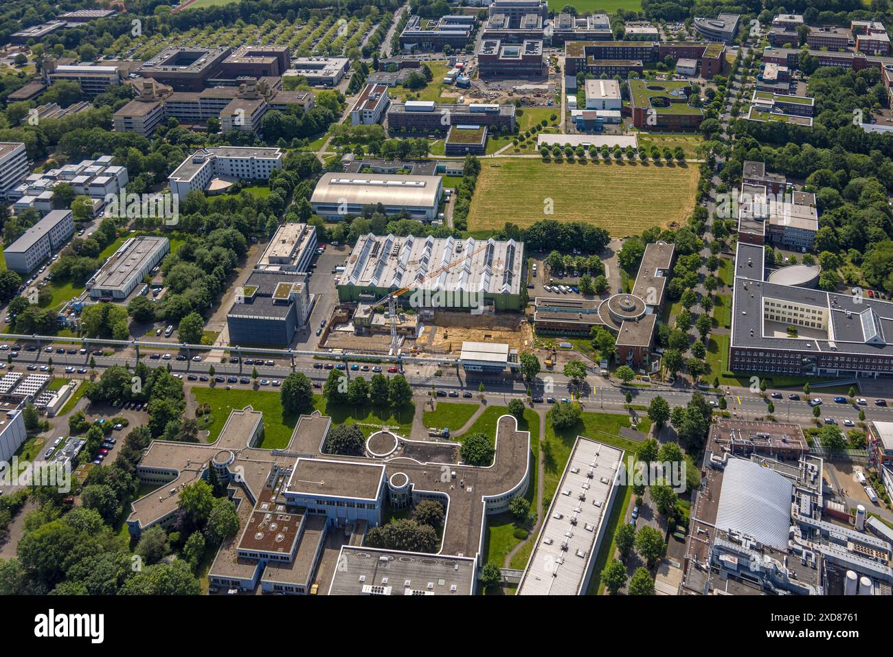 Luftbild, Technische Universität Dortmund Campus Nord, Technologiezentrum Dortmund Emil-Figge-Straße, Wissenschaftscampus und Technologiecampus, Autob Stock Photo