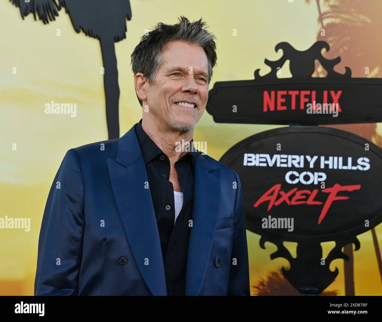 Beverly Hills, United States. 20th June, 2024. Cast member Kevin Bacon attends the premiere of the comedy crime thriller 'Beverly Hills Cop: Axel F' at the Wallis Annenberg Center for the Performing Arts in Beverly Hills, California on Thursday, June 20, 2024. Storyline: Axel Foley returns to Beverly Hills after his daughter's life is threatened for a family reunion that includes old pals John Taggart and Billy Rosewood to uncover a conspiracy. Photo by Jim Ruymen/UPI Credit: UPI/Alamy Live News Stock Photo