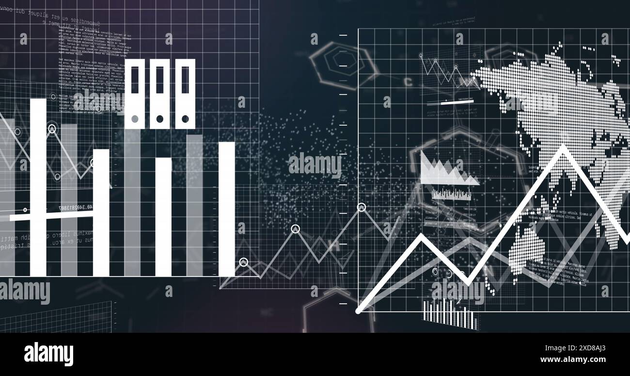 Dna Computing Graph Image of multiple graphs over dna helix and computer language against ...