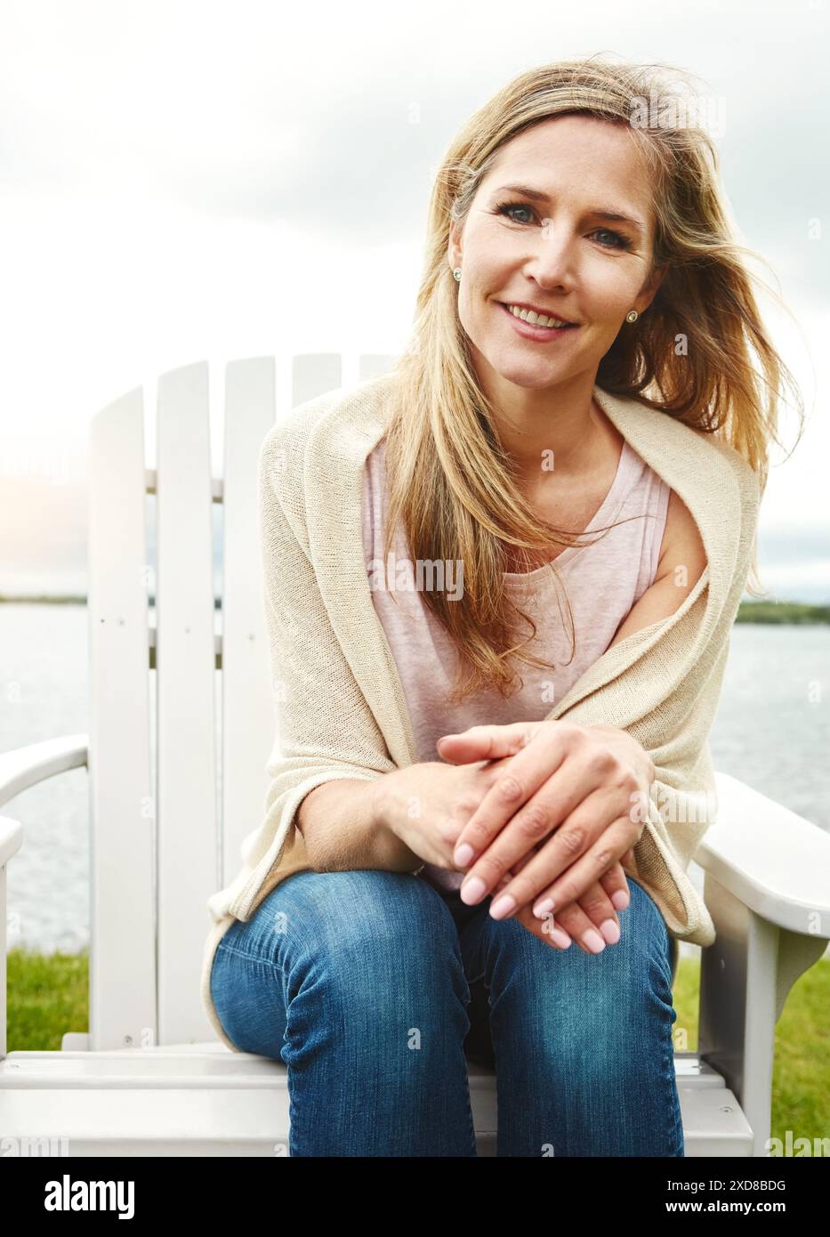 Mature woman with wind break hi-res stock photography and images - Alamy