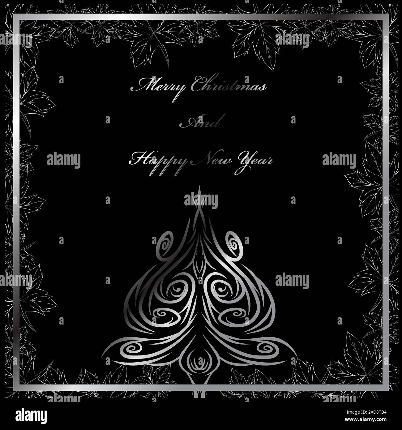 Greeting card on Merry Christmas and Happy New Year wallpaper with ...