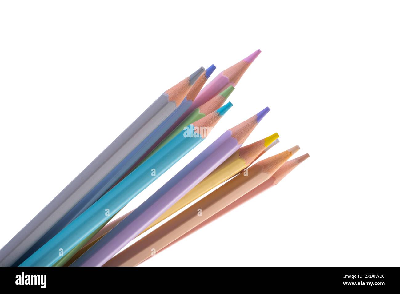colored pencils isolated on white background Stock Photo - Alamy