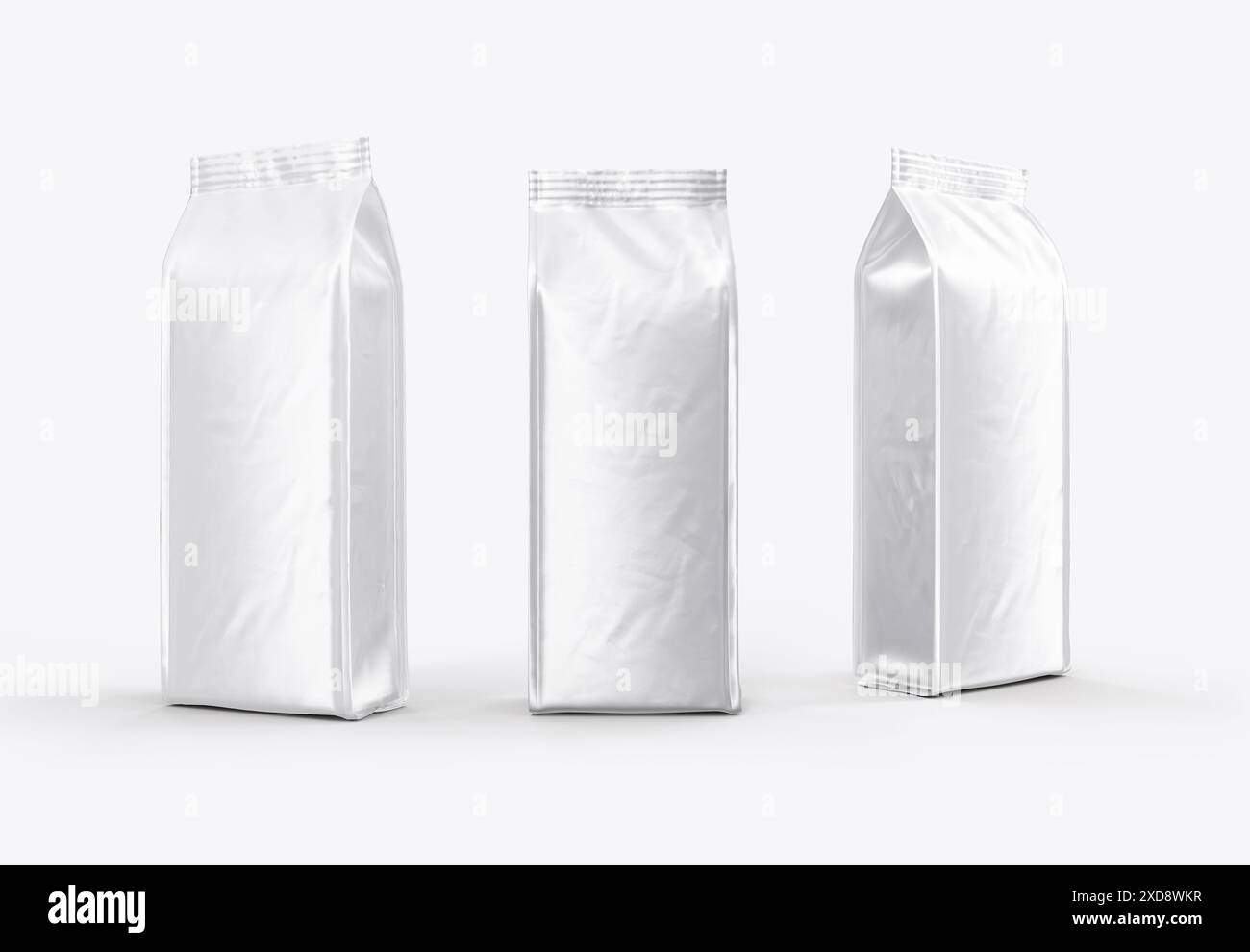 Coffee Bag Packaging Mockup 3D Rendering Isolated on White Background ...