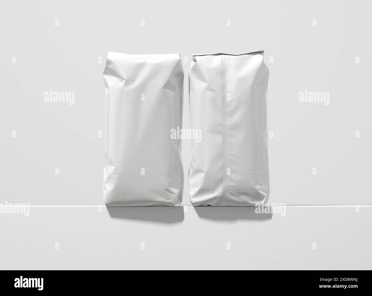 Coffee Bag Packaging Mockup 3D Rendering Isolated on White Background ...