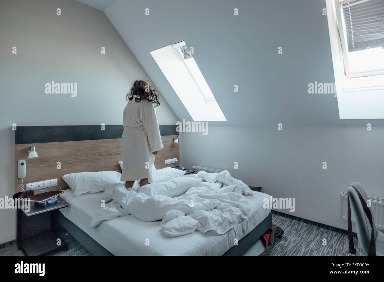 liberating morning routine where jumping on the bed becomes a ritual of ...