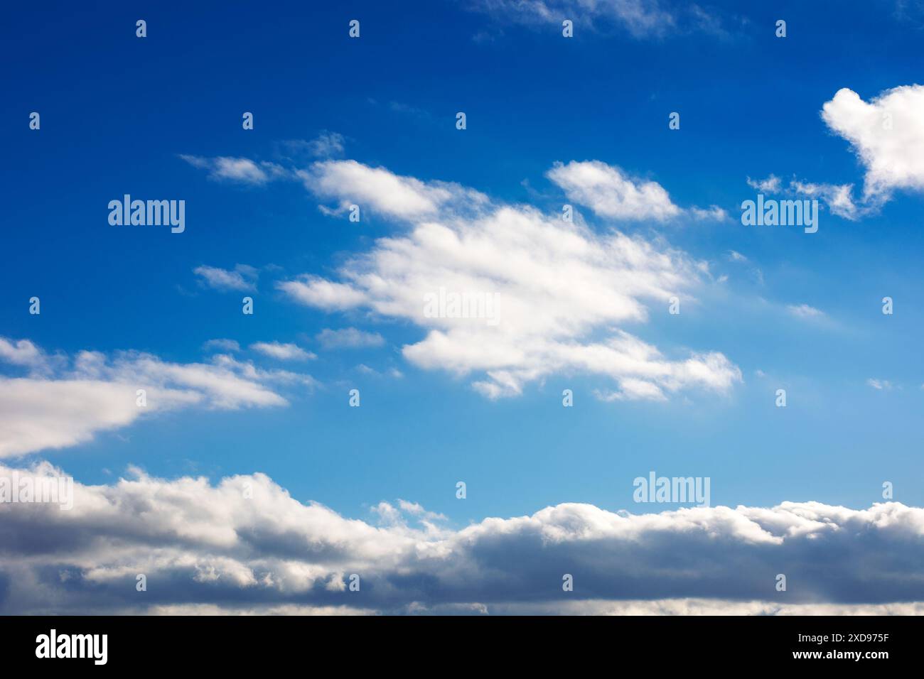 clouds on a blue sky. meteorology nature background. weather change before the rain Stock Photo
