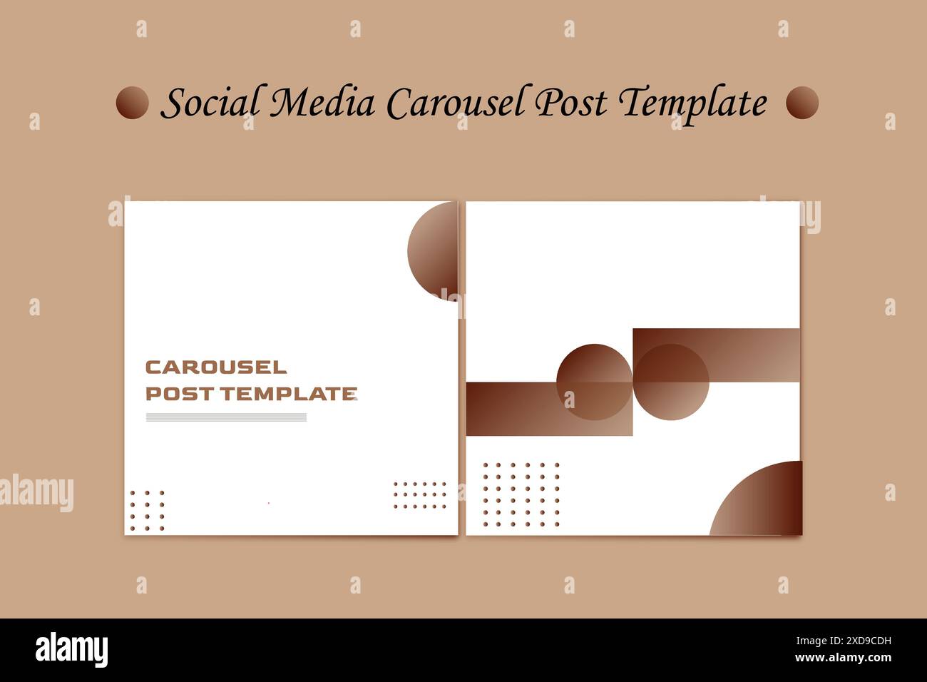 Social media carousel post template Stock Vector