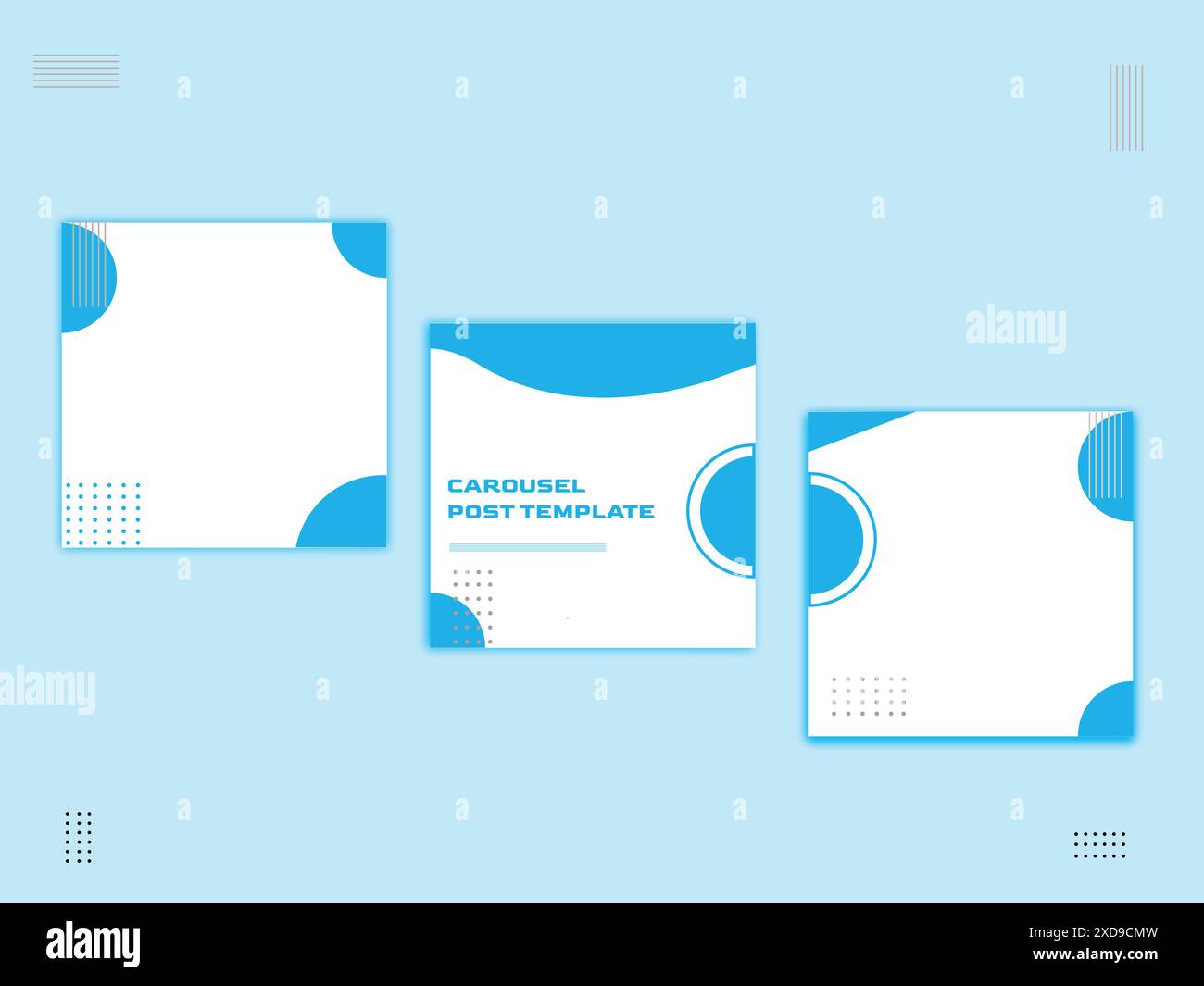 Social media carousel post template Stock Vector