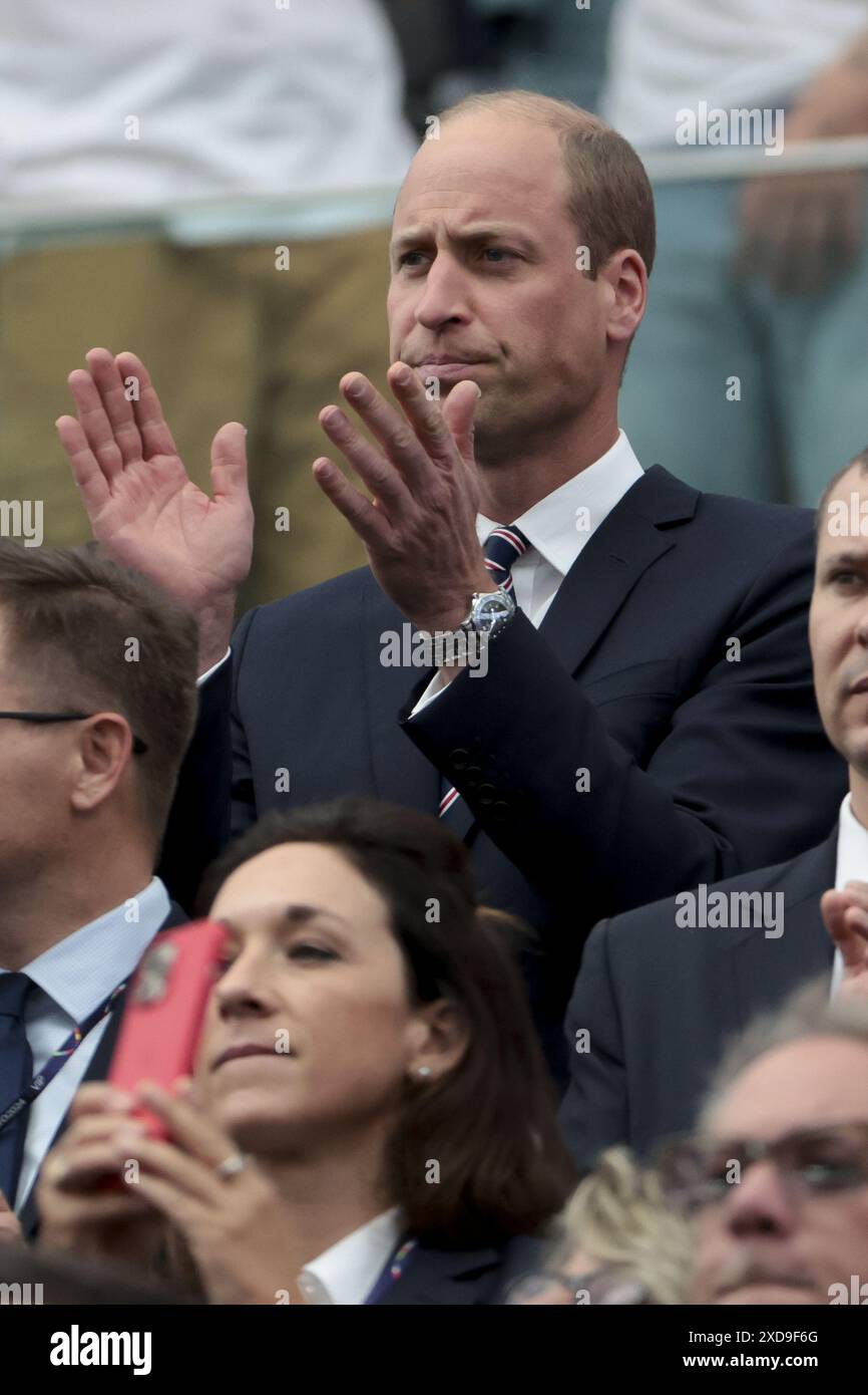 Princess William, Prince of Wales attends the UEFA Euro 2024, Group C