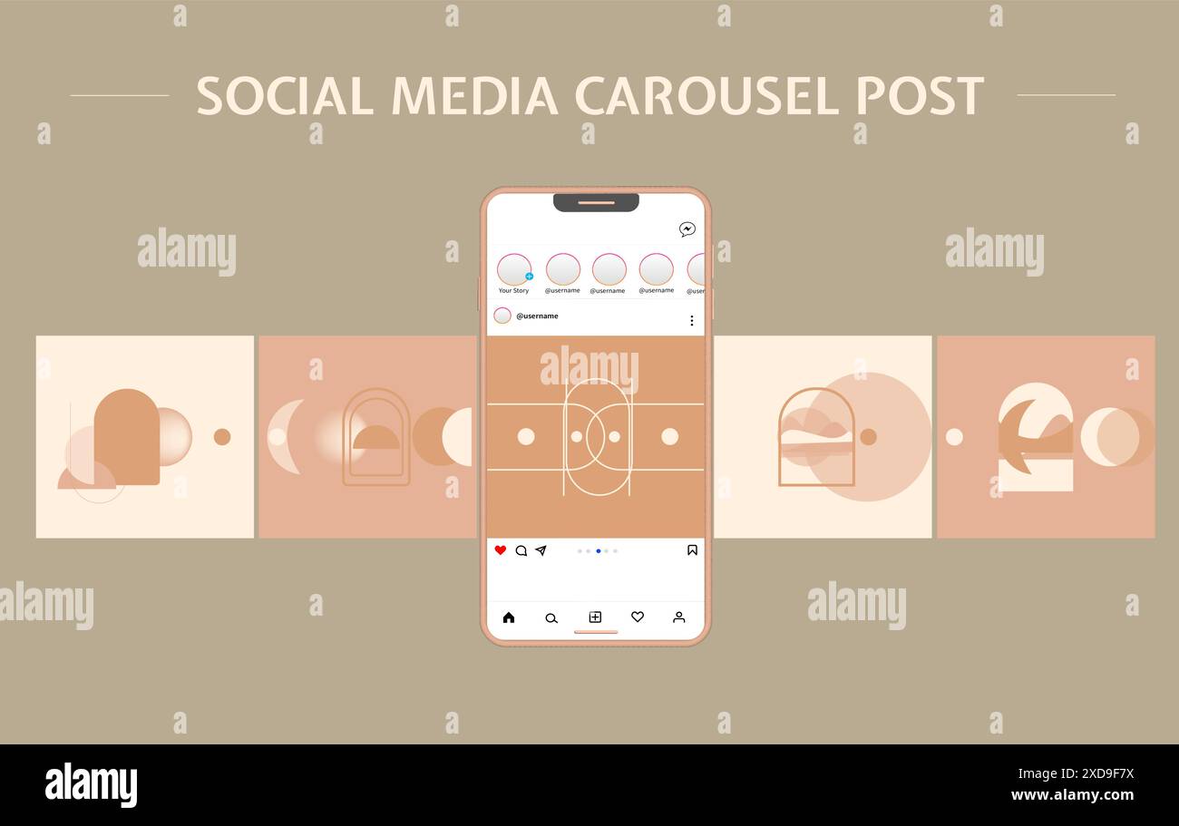 Social media carousel post template Stock Vector Image & Art - Alamy