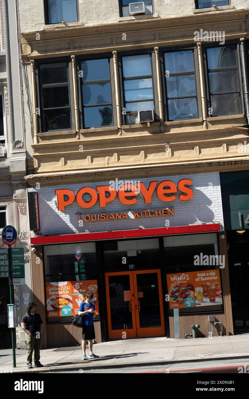 Popeyes Restaurant on 23nd Street across from Madison Square Park, 2024 ...