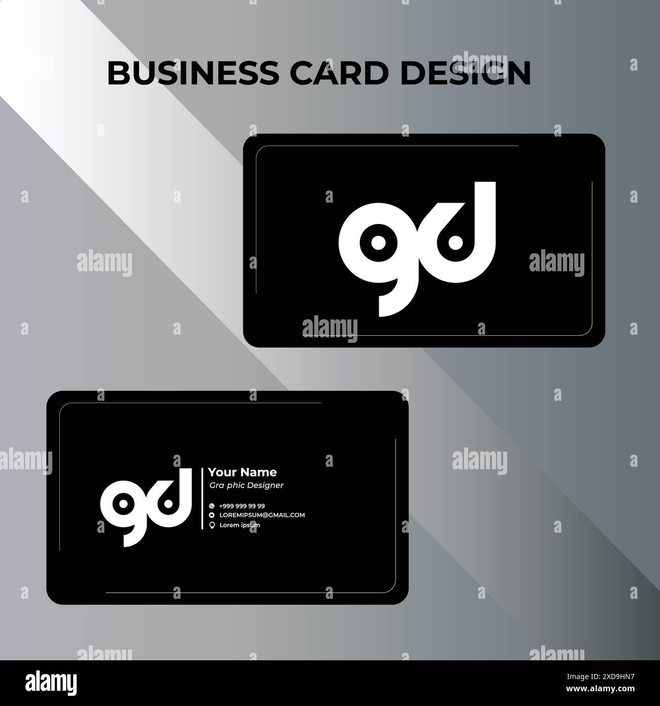 Modern vector business card design Stock Vector
