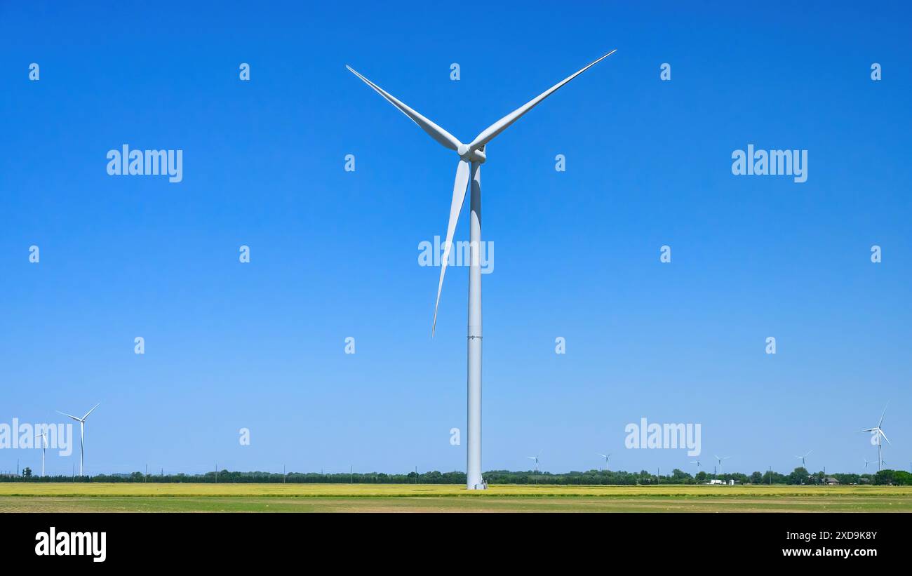 Wind turbine generator in Ontario, Canada Stock Photo