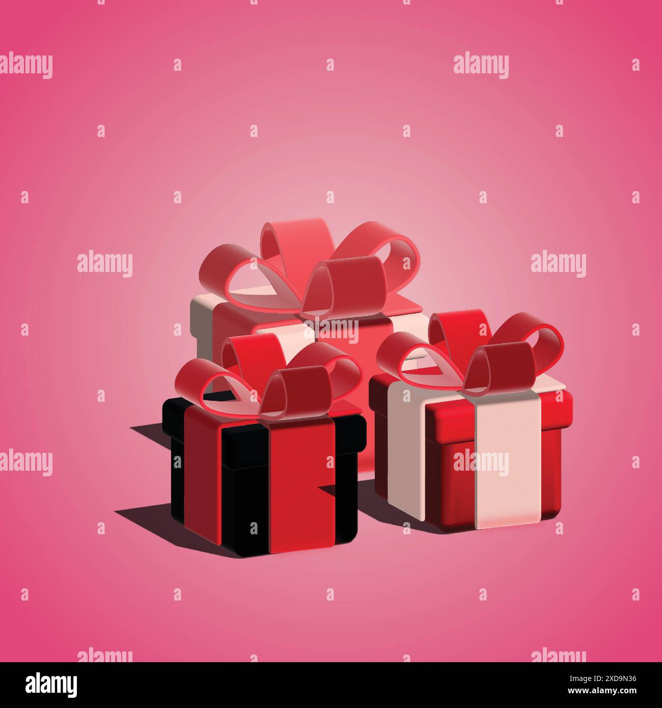 3D gift boxes Stock Vector